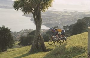 University of Otago students cycling